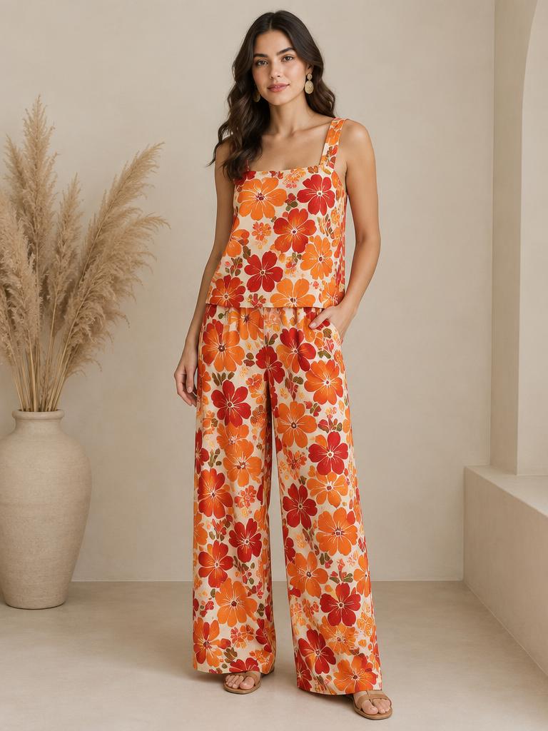 Conjunto estampado floral